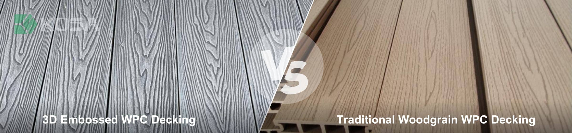 3D embossed composite decking Vs.Woodgrin WPC Decking