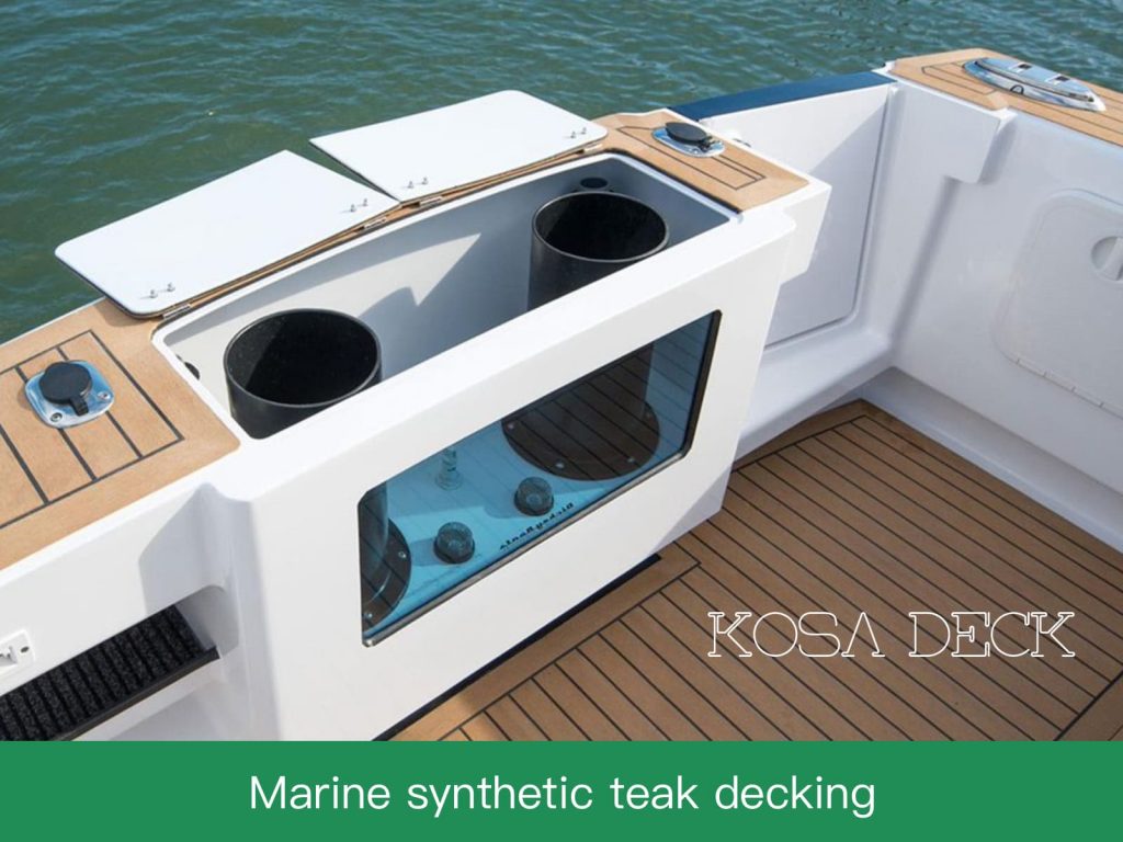 Marine synthetic teak decking