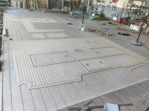 customized synthetic teak decking