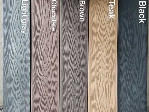 3D embossed color card for cladding and decking