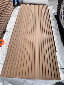 Co-extrusion wall panels in teak color